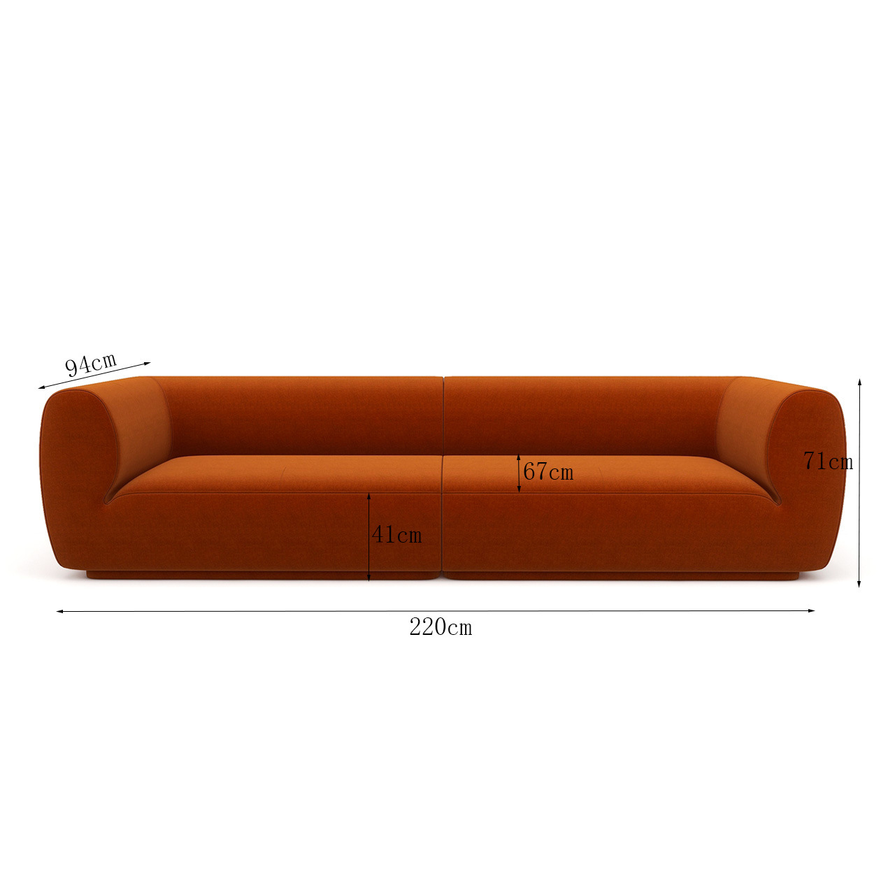 (220cm Split Sofa)