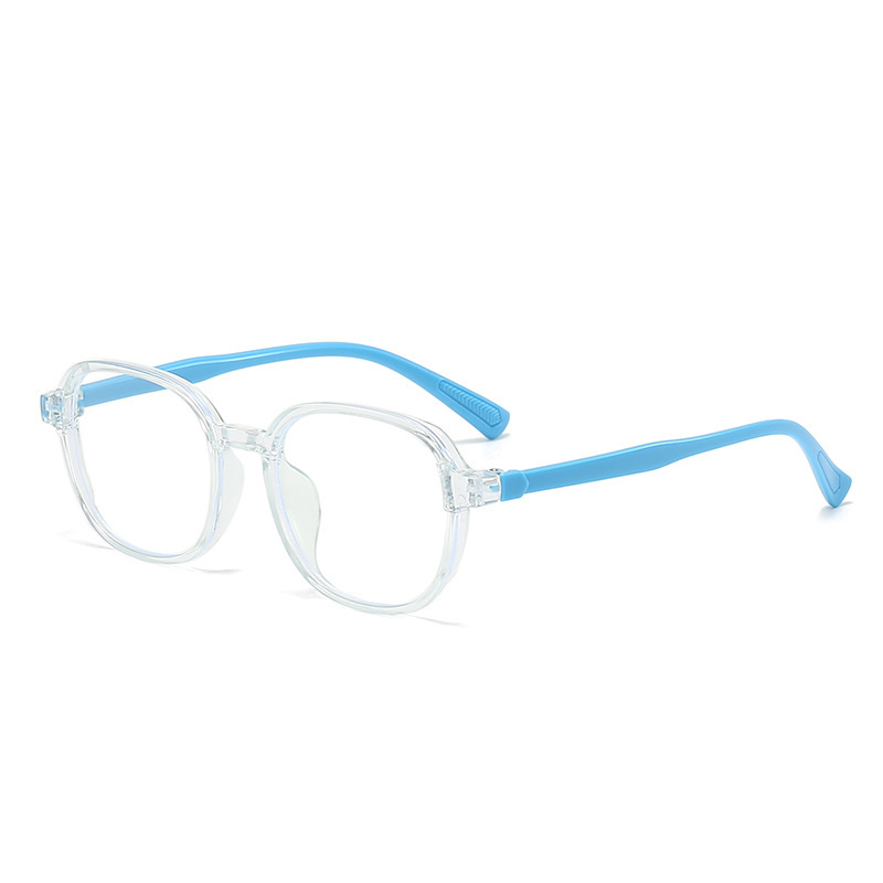 Monture transparente C4 et branches bleues