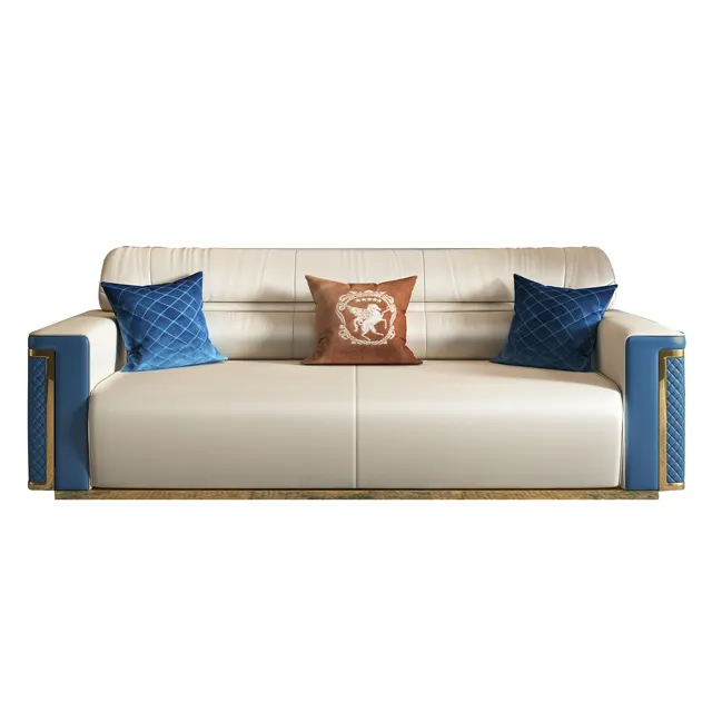 Новый дизайн античный Диван Европейский классический кожаный принц ресторан дизайн кожаный диван