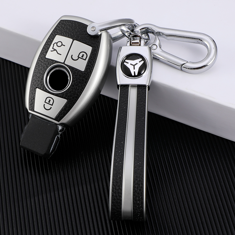Couvercle 3 boutons + porte-clés TPU-Argent