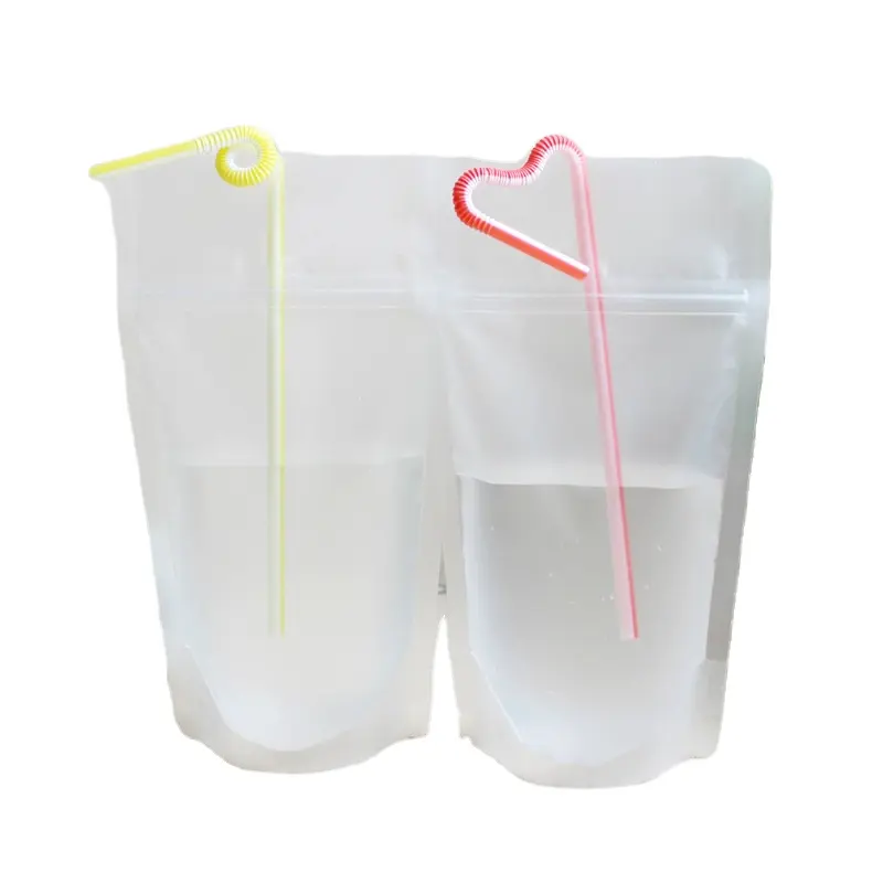 13*23 + 4cm पोर्टेबल ziplock तरल प्लास्टिक पैकेजिंग का रस दूध चाय पारदर्शी पाले सेओढ़ लिया पेय बैग
