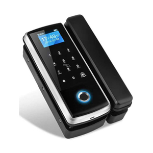 Doorplus Access Control Office Rahmenloses Glastür schloss Intelligenter Finger abdruck mit digitalem Bildschirms chloss für Glass chiebetür - Product Image 3
