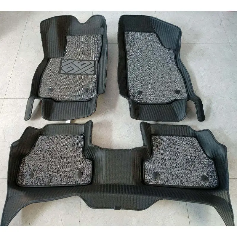 Alfombrillas de cuero prensado en caliente para coche, tapete personalizado de alta calidad para suelo de coche, producción de fábrica, a la moda