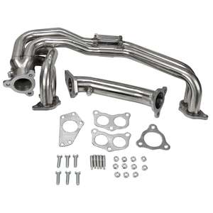 1.5 inç giriş 2 inç çıkış paslanmaz çelik egzoz başlık kiti egzoz borusu sistemi için 2002-2006 Impreza WRX/STI GDB GG EJ20 - Product Image 2