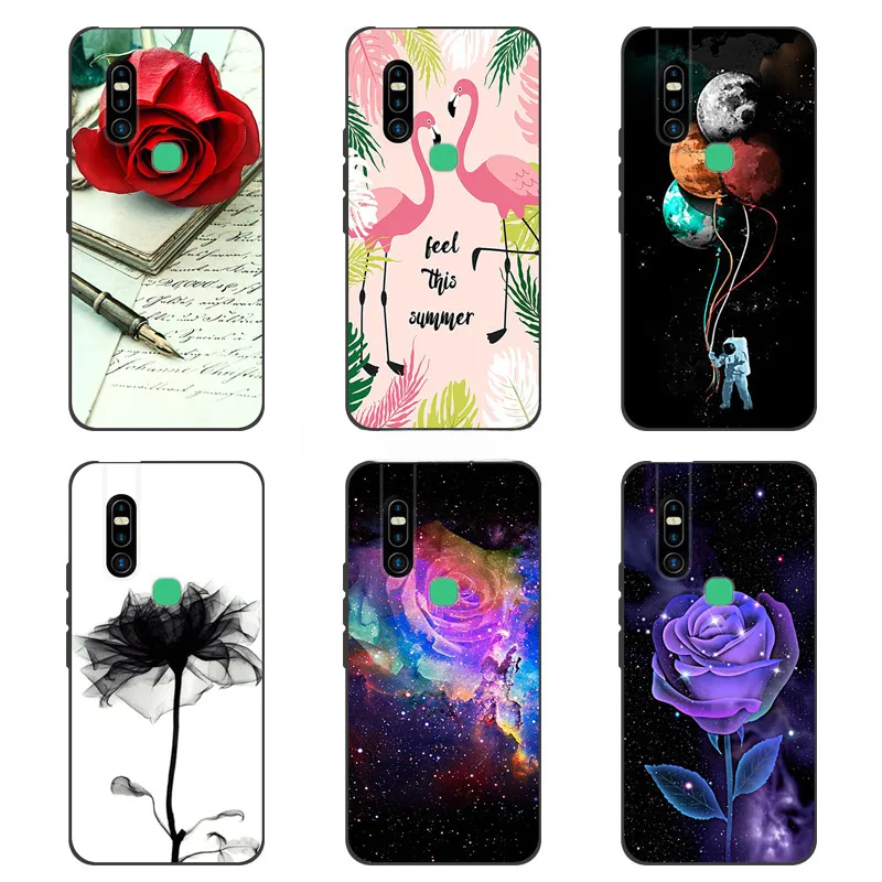 2022 thời trang Flamingo thiết kế chống sốc TPU điện thoại di động Trường hợp cover quay lại cho Infinix S5 Pro di động phụ kiện