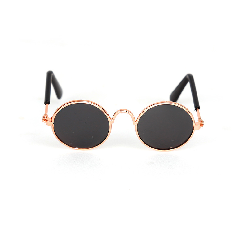 Gold frame black lens