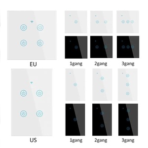 TUYA intelligente WLAN+RF Touchscreen-Wandschalter für Beleuchtung, 1,2,34 Gang intelligente WLAN-Schalter für LED-Beleuchtung APP-Steuerung - Product Image 1
