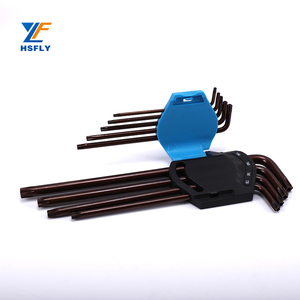 Dayanıklı Qtools 9 adet L tipi Torx yıldız alyan anahtarı takımı yapılan Torx anahtar renk seti ile yüksek kalite - Product Image 6