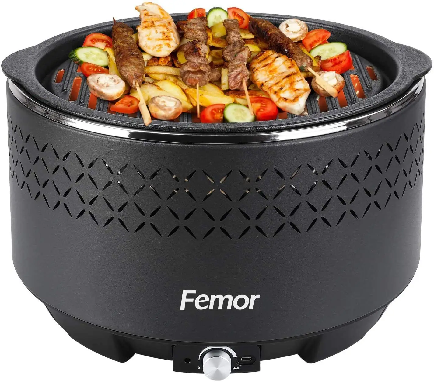 Femor Senza Fumo del Carbone di legna Da Tavolo Grill Barbecue Portatile Barbecue Con Borsa per il trasporto