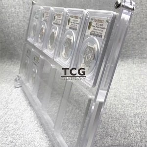 TCG Custom Clear Graded <strong>Coin</strong> Slab Case 9.5mm to 40mm Graded <strong>Coin</strong> Slab Pccb <strong>Coin</strong> Slab Case for Grading Collection Display <strong>Box</strong> - Product Image 1