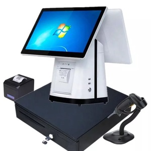 Двойной монитор pos устройство windows 10 IOT Система Ресторан pos машина ПК