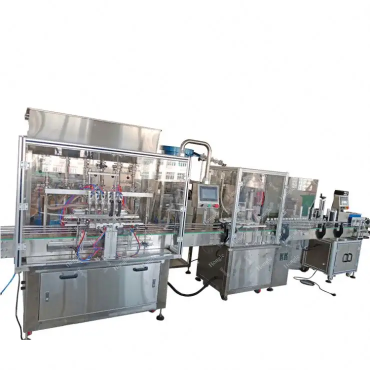 ماكينة تعبئة الزجاجات الزجاجية متعددة الوظائف التي تضم قطرات زيت صالح للأكل والحشو بضمان من الاتحاد الأوروبي