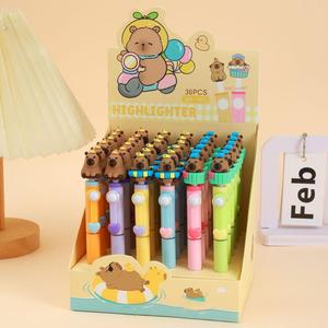 新しいクリエイティブなカピバラスピニンググローインザダークペンストレス解消キッズマーカーと学生のための高い美的魅力