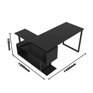 High Quality Metal Wooden L Shape Corner Study Furniture <strong>Simple</strong> Home Table Office <strong>Computer</strong> <strong>Desk</strong> - Product Image 2