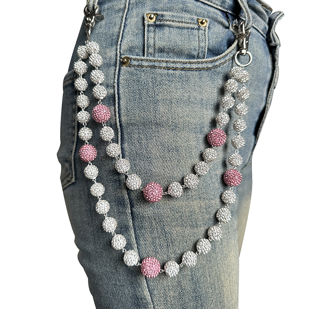 White pink beads (12 16mm beads)