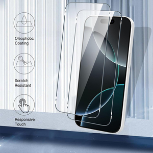 Nuglasブランド強化ガラススクリーンプロテクターiPhone 15 Plus 1用中国工場の高品質9H 2.5D透明 - Product Image 4
