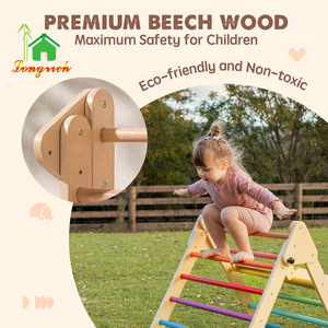 Đa chức năng cầu vồng piklers tam giác thiết lập trẻ em Montessori leo toyswooden leo piklers vòm leo khung - Product Image 4