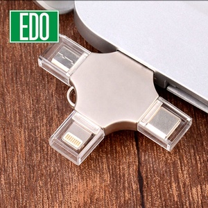4 in 1 USB แฟลชเมมโมรี่ U Disk 32GB OTG USB แฟลชไดรฟ์สำหรับอินเตอร์เฟซ usb/ Micro/Type-C - Product Image 3
