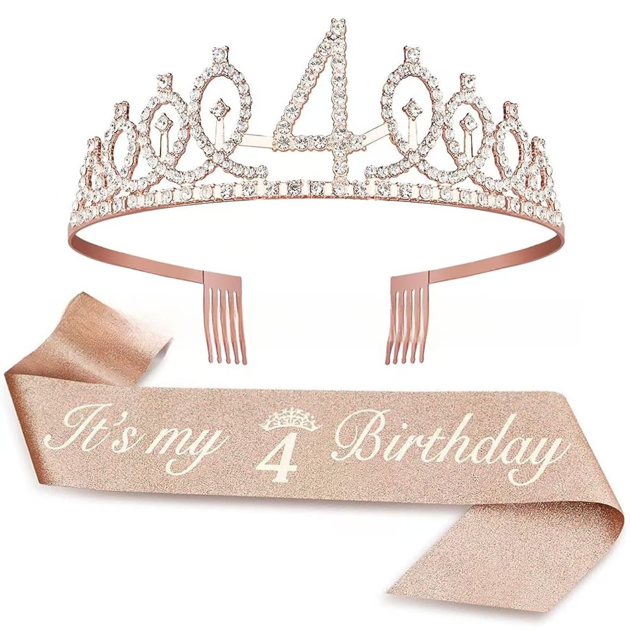 Rose gold children's digital 4 years old set