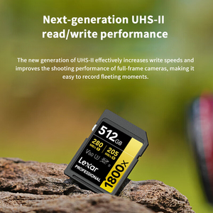 Ban đầu Lexar thẻ SD 1800x 256GB 128GB r280mb/S w210mb/S 512GB SD Flash thẻ nhớ cho 4K máy ảnh chuyên nghiệp - Product Image 4