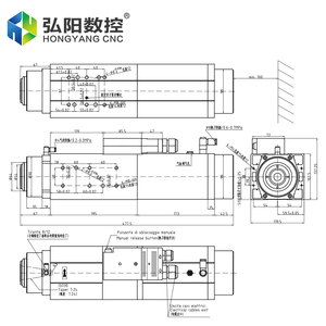 Hqd Gdl51-30-24z/4.5空气冷却Atc主轴4.5kw Iso 30电机4.5 Kw Iso30 Bt30 230v数控路由器使用 - Product Image 4