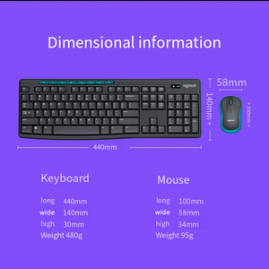 Mk275 Wireless <strong>Keyboard</strong> and <strong>Mouse</strong> Two-piece Desktop <strong>Computer</strong> Notebook Universal Gaming <strong>Keyboard</strong> <strong>Mouse</strong> Combos - Product Image 2