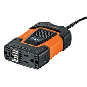 Truper INCO-100 120W Power <strong>Inverter</strong> Off-Grid DC to AC Pure Sine Wave Single DC Output 5V <strong>Input</strong> 110V 50Hz Output LED LCD Display - Product Image 2