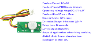Sensor infrarrojo piroeléctrico DC4.5-20V PIR, módulo de sensor de movimiento pir, precio de fábrica
