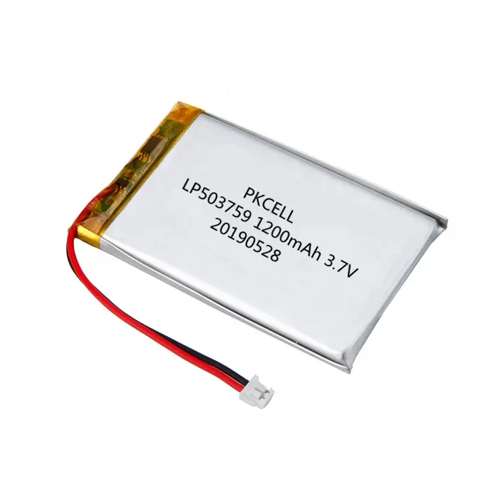 Long service life lp503759 3.7v 1200mah polymer lithium battery for Medical beauty equipment
