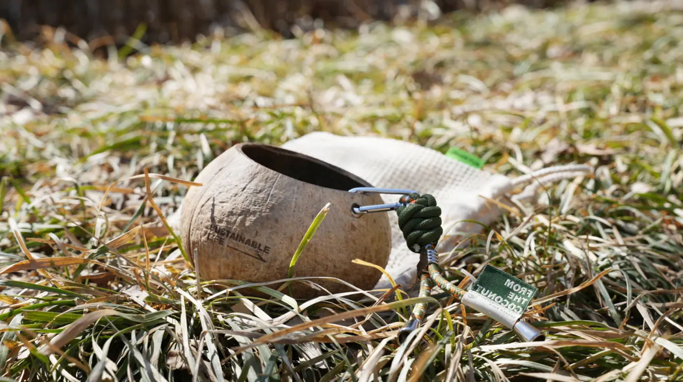 Taza/cuenco multifuncional ecológico de cáscara de coco diseños originales para interiores y exteriores