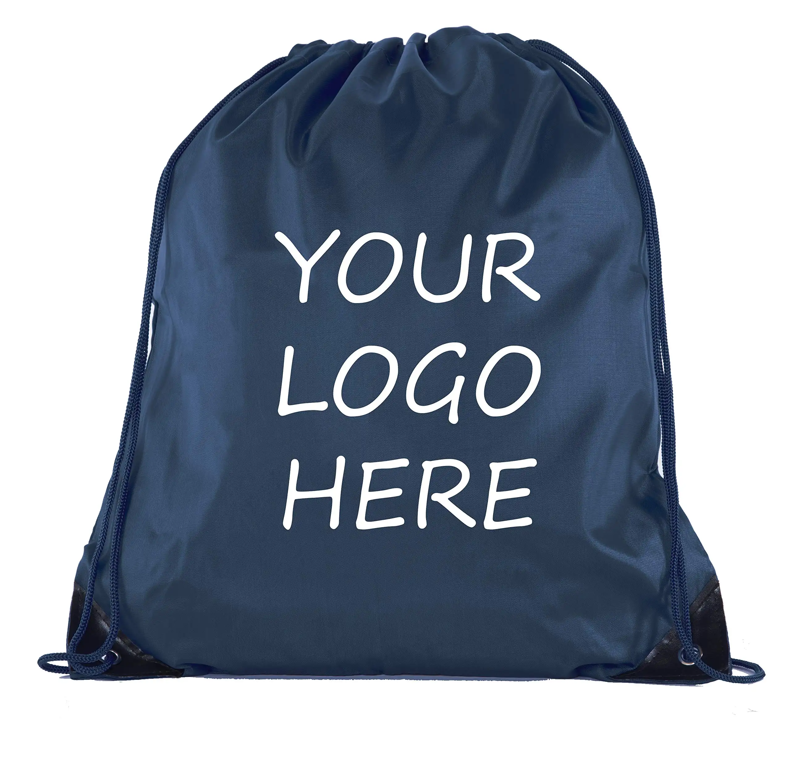 Özel Polyester moda toplu Cinch çuval sırt çantası çekme ipli çantalar Trendy 15 renkler mevcut İpli sırt çantası ile Logo