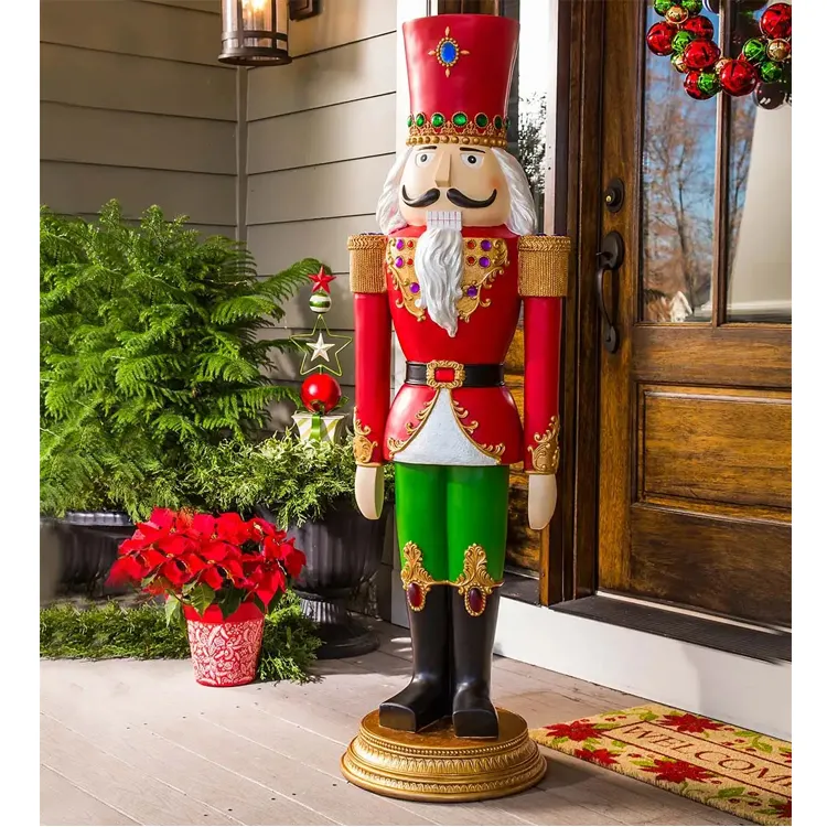 Рождественское украшение из стекловолокна в натуральную величину, полимерная статуя-гайкер, статуя солдата, распродажа