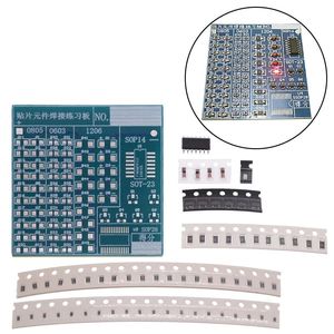 SMD NE555 CD4017 dönen yanıp sönen LED bileşenleri SMT l4400 lehimleme uygulama kurulu elektronik devre eğitim paketi DIY kiti - Product Image 3