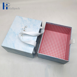 กล่องกระดาษลิ้นชักสีฟ้าสำหรับน้ำหอมของขวัญคริสต์มาส - Product Image 3