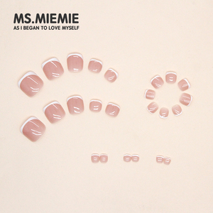 Ms.miemie 24รูปแบบที่ชิ้น/เซ็ตวัสดุ ABS ปลายเล็บปลอมปลายฟรีเเฟรนช์เจลลี่เทียมดีไซน์ปลายเล็บปลอม - Product Image 2