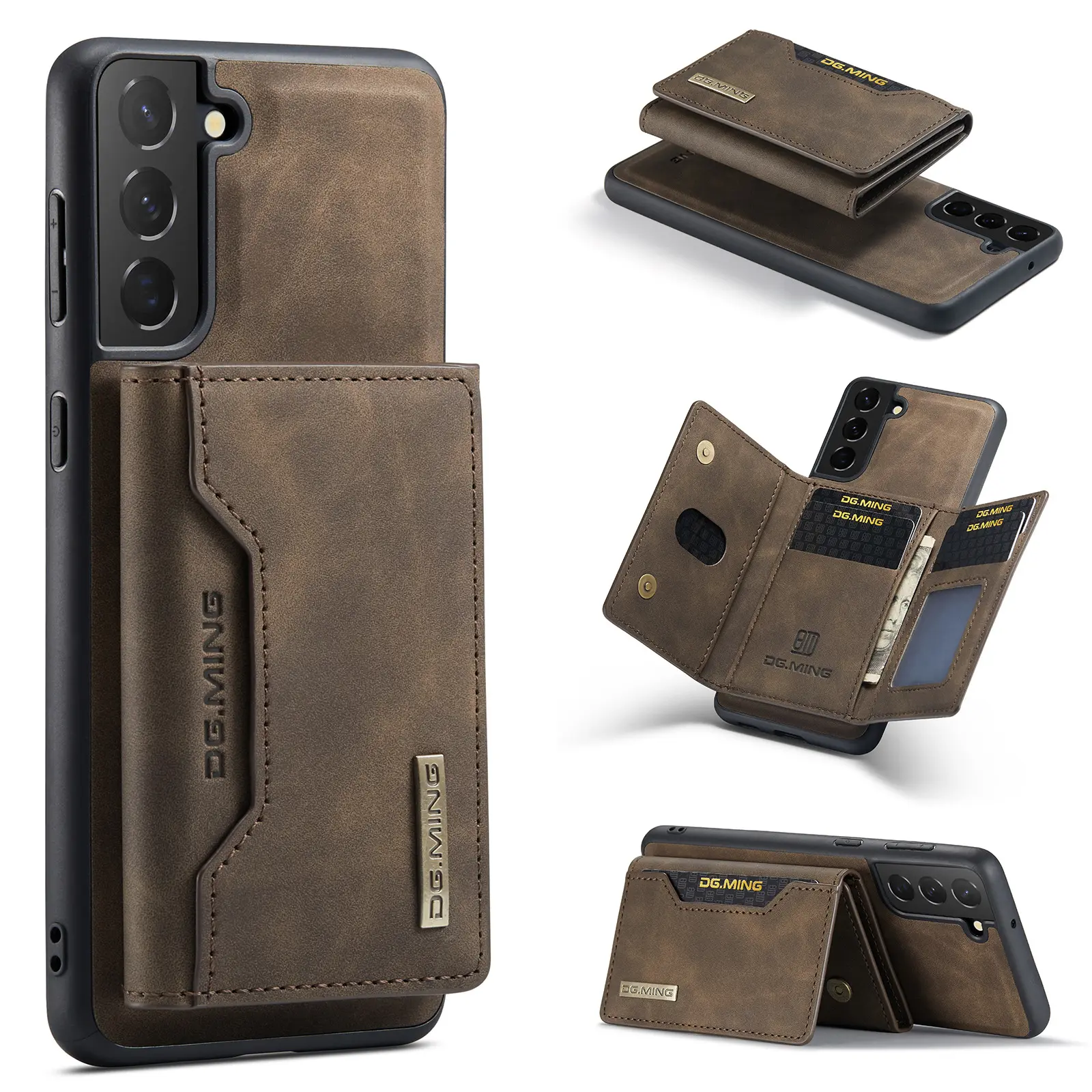Custodia per telefono tascabile con carta di lusso per Samsung S23, custodia magnetica staccabile per borse per cellulare per Samsung Galaxy S23 A14 A73
