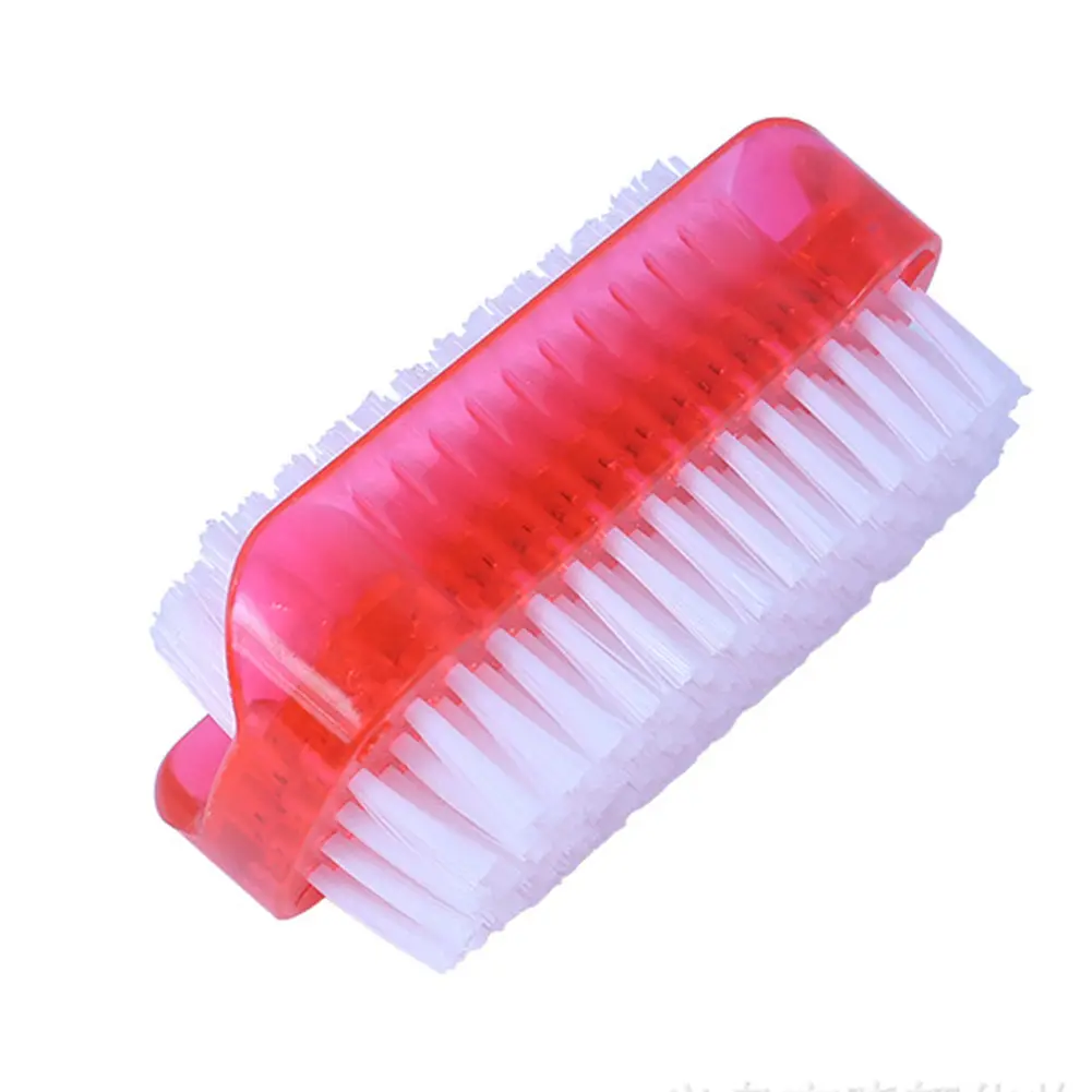 Spot wholesale large double-sided dust nail brush multi-functional plastic cleaning brush manicure tool