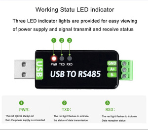 産業用USBからRS485コンバータ、RS485からUSBコンバータモジュールデュアルウェイ伝送USB RS485通信モジュール - Product Image 3