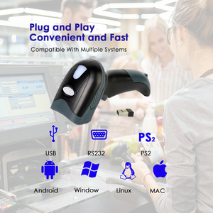 LONVILL, оптовая продажа, 2,4 г, USB-считыватель штрих-кодов, беспроводной 1d сканер штрих-кодов, ocr ручной сканер для продажи - Product Image 5