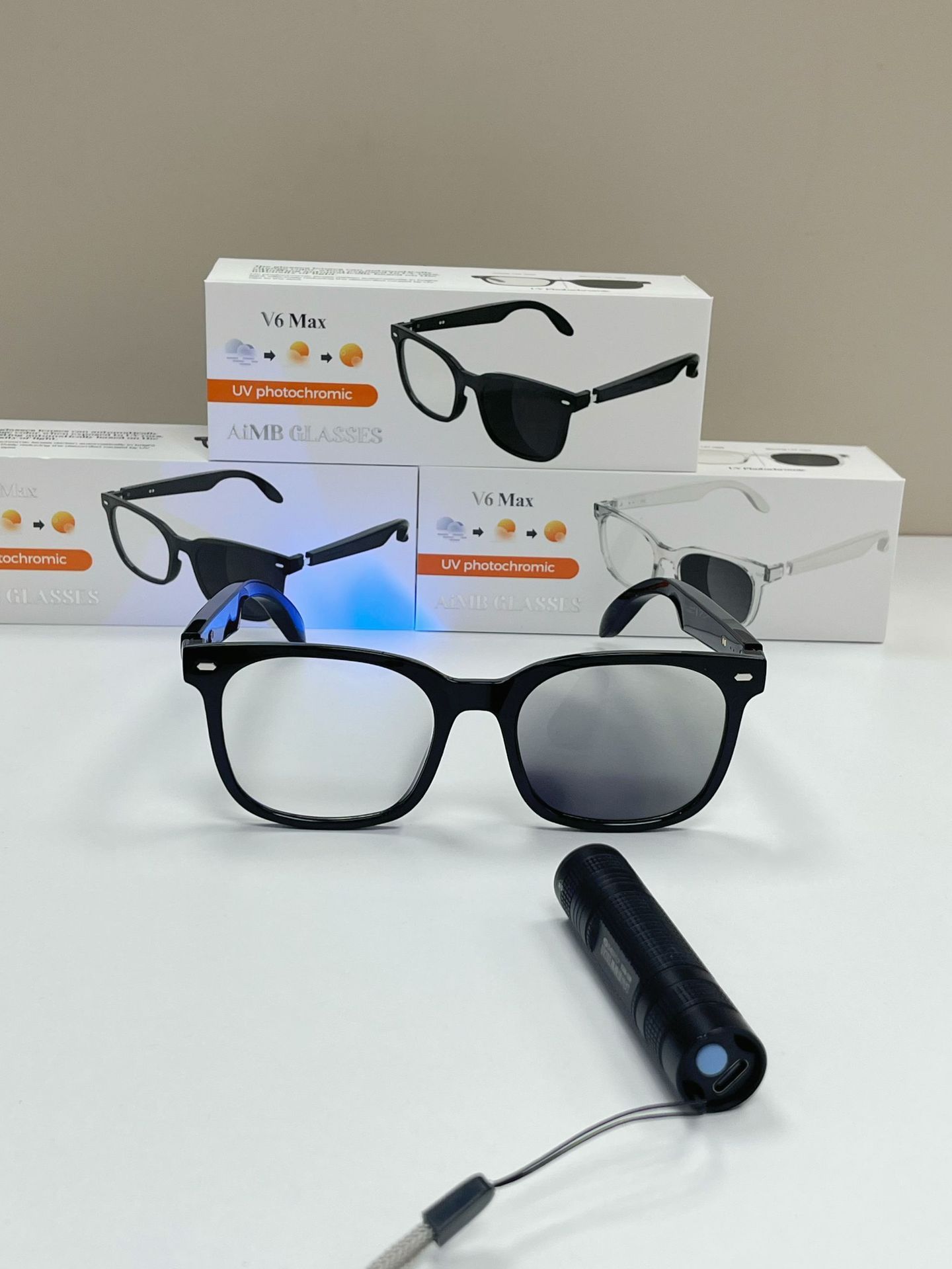 Gafas inteligentes V6 max-negras
