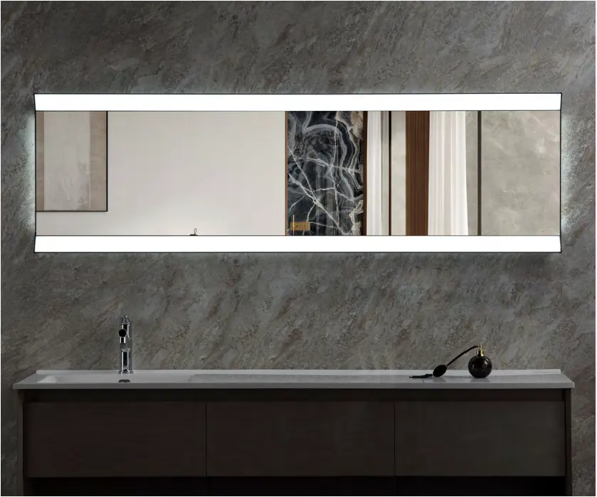 Espelho retangular para banheiro decorativo BODE 2024, espelho de parede para banheiro, design clássico, novidade