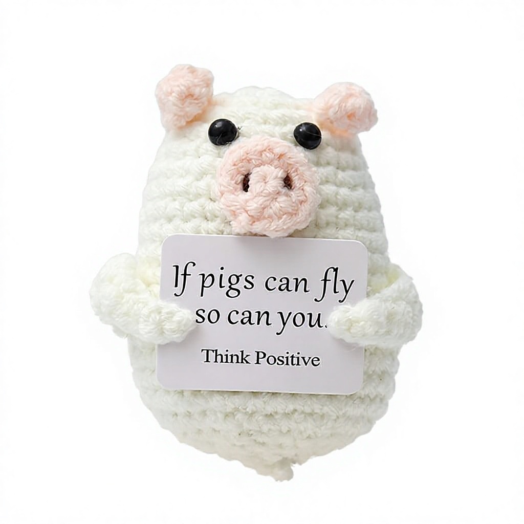 White single-layer ear pig i card