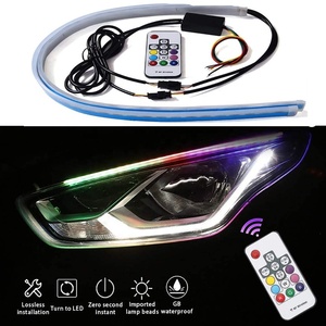 ไฟล้อมรอบ RGB พร้อมรีโมทคอนโทรลเพื่อควบคุมแถบสี Led ไฟเลี้ยว100% สัญญาณไฟนำทางกันน้ำสำหรับรถยนต์ - Product Image 1