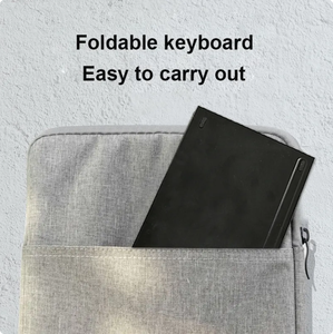 2020 New Dropship Ce Rohs Russian/Spanish/English B033 Mini Wireless Bt Folding <strong>Keyboard</strong> With Touchpad for Windows, Android, <strong>IOS</strong> - Product Image 6