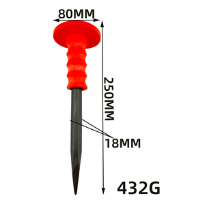 Factory Direct Stone <strong>Chisel</strong> 250X16MM Stone <strong>Masonry</strong> Pointed Cold <strong>Chisel</strong> With Plastic Handle - Product Image 2