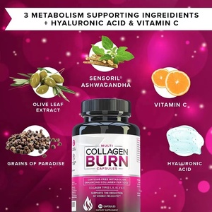 Özel Logo hyaluronik asit ve C vitamini hidrolize kollajen peptidler türleri I II III V X çok kollajen kapsüller - Product Image 3