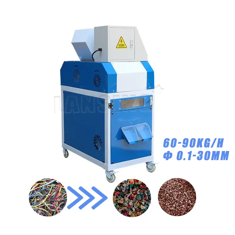 Lansing 90 Kg/u Hoge Kwaliteit Kleine Koperen Draad Separator Machine Automatische Koperen Kabel Recycling Machine Crusher