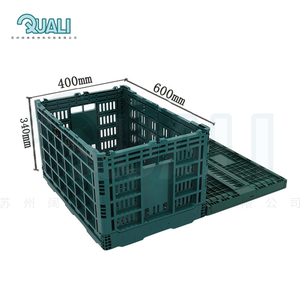 Quali <span class=keywords><strong>40</strong></span> Lít Lưới Nhựa Có Thể Gập Lại Thùng Stackable Di Chuyển Hộp Lưu Trữ Thùng Trái Cây - Product Image 6