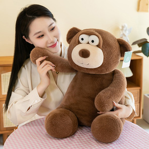 Commercio all'ingrosso soffice grande orsacchiotto di coccodrillo anatra tigre Panda volpe giocattoli di peluche grandi occhi colorati regali kawaii per la fidanzata bambini