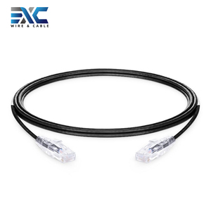 EXC slim Cat6/5e สาย 28AWG super slim Cat6a สายแพทช์ utp 1M 2M บาง Cat6/5e สายบางเฉียบสําหรับเชื่อมต่อ - Product Image 2